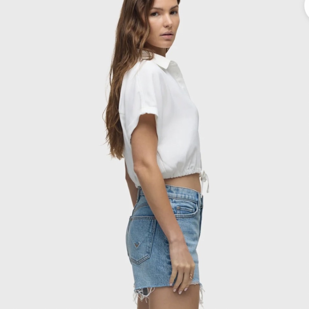 Hudson Distressed Jean Shorts — image 4 of 8